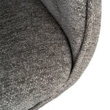Silla giratoria IXIA 617031 antracita, detalle de la costura del asiento