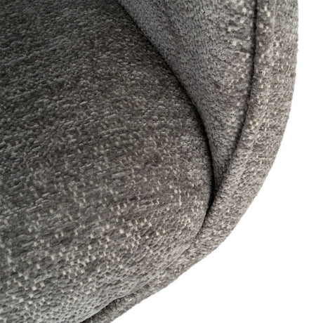 Silla giratoria IXIA 617031 antracita, detalle de la costura del asiento