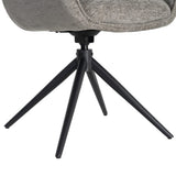 Silla giratoria IXIA 617031 antracita, detalle de la base giratoria de cuatro patas