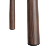 Silla IXIA 617054 tapizada taupe con estructura metálica marrón, detalle de las patas