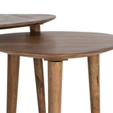 Detalle de los tableros y las patas de madera de mango de IXIA 617146
