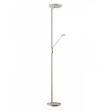 MDC ONE Lámpara pie LED salón LED 2 luces níquel mate 580003602