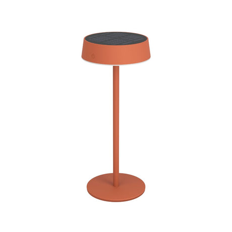 Lámpara de mesa EGLO Simeri 75879 terracota con panel solar visible