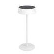 Lámpara solar de mesa EGLO Simeri 75877 blanca con panel solar superior visible