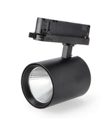 Foco trifásico LEDME Air GA3188 negro, vista frontal completa