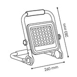 Plano de medidas LEDME LM6031: 260 mm de ancho y 283 mm de alto