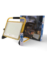 Proyector LEDME LM6033 amarillo con mando a distancia y su caja