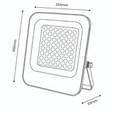 Dimensiones del proyector LEDME Napoli Plus LM6815: 252 × 302 × 33 mm