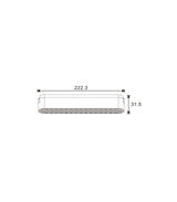 Plano de medidas del foco LEDME Pure LMGA4013: 222,3 mm por 31,5 mm