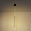 Lámpara colgante LEDME Street LM8985 negra encendida en ambiente interior
