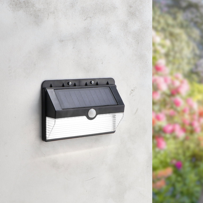 LEDME SUN Aplique LED de pared exterior solar y con sensor de movimiento 4500K  6432