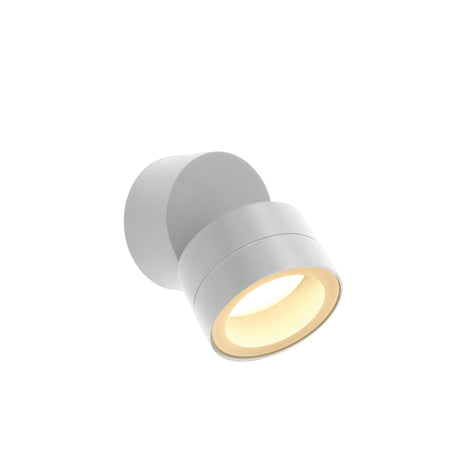 Aplique de exterior Mantra Saler 9101 blanco, cabezal orientado y luz encendida