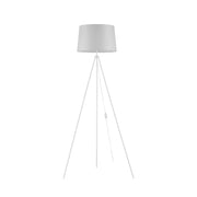 Lámpara pie de salón con pantalla blanco mate MDC Trípode E27 578678104