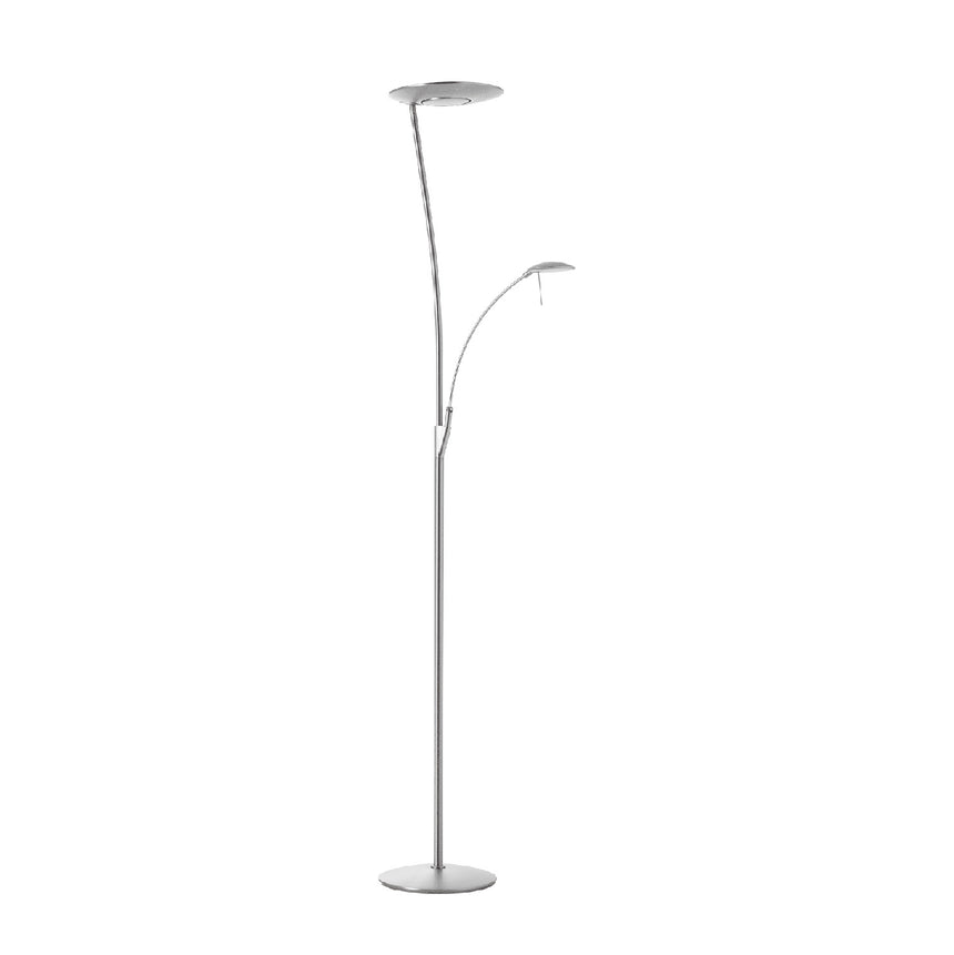 MDC ZENIT 575059720 Pie salón LED 2 luces níquel mate
