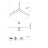 Medidas y dimensiones Ventilador Up and Down blanco 9062 9062 (mm)