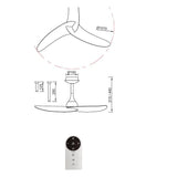 Medidas y dimensiones Ipanema grande acero IP20 Ø106cm 9041 (mm)