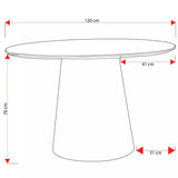 Mesa de madera redonda mango 120 x 76 cm 39501