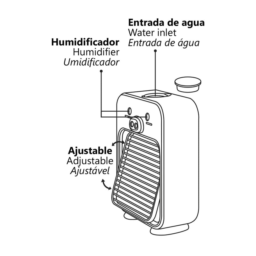 Ventilador de sobremesa AJP Bruma arena Ø13cm 16049 — vista 3
