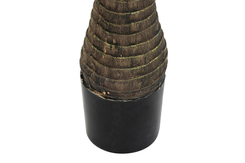 Base negra y detalle inferior del tronco de la palmera artificial ITEM JA-200547