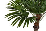 Detalle de las hojas verdes de la palmera artificial ITEM JA-200547