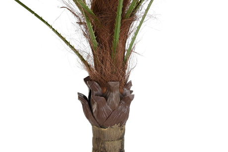 Detalle del tronco y nacimiento de las hojas de la palmera artificial ITEM JA-200547