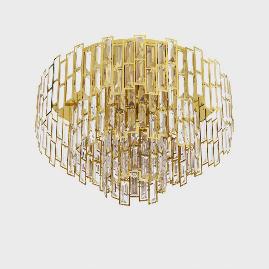 EGLO Calmeilles Plafón acero cristal latón claro 39611