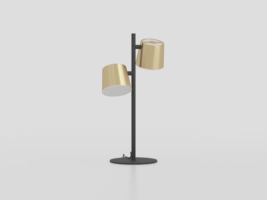 EGLO Altamira Lámpara sobremesa LED acero plástico negrolatón blanco 39986