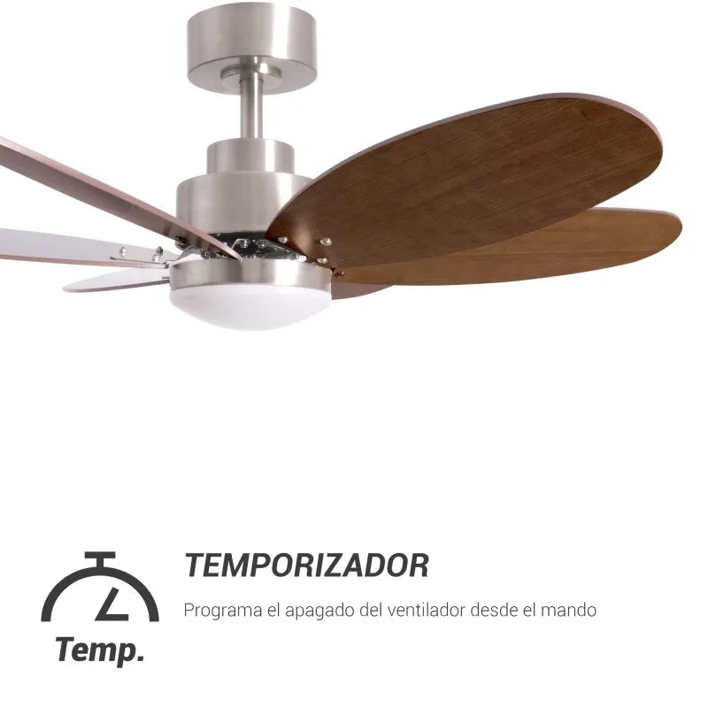 Sulion Ventilador de techo RAINBOW madera palas reversibles con luz 1694512