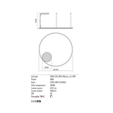 Redo Orbit Lámpara colgante 100cm LED regulable 3000K 68W