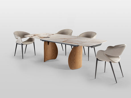 Schuller Alana 433570, vista lateral oblicua con sillas de ambiente