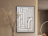 Cuadro Schuller Laberinto 396745 de 83×123 cm con composición gráfica y marco negro en un ambiente de interior