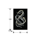 Cuadro con luz LED Schuller Cinetic negro 80x120cm 301381 - dimensiones