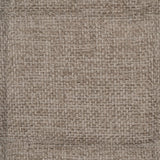 Silla IXIA 612557 tapizada taupe con patas de metal negro, textura del tejido taupe