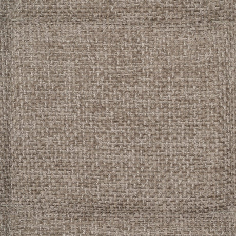 Silla IXIA 612557 tapizada taupe con patas de metal negro, textura del tejido taupe