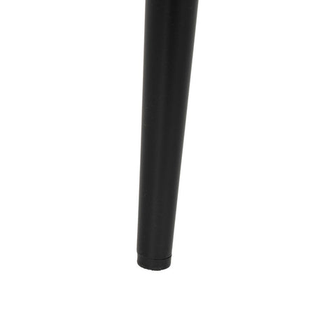 Silla IXIA 612557 tapizada taupe con patas de metal negro, detalle de patas negras y apoyos