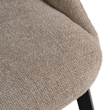 Silla IXIA 612644 tapizada crema con estructura metálica oscura, detalle del asiento