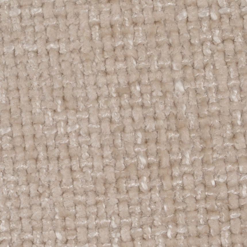 Silla IXIA 612644 tapizada crema con estructura metálica oscura, textura del tejido