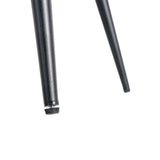 Silla IXIA 615416 tapizada jaspeado taupe con brazos y patas negras, detalle de las patas