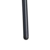 Silla con brazos IXIA 616395 tapizada moka con patas oscuras, detalle de la pata