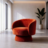Sillón IXIA 615287 terracota en un salón junto a una ventana
