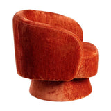 Vista lateral y trasera del sillón giratorio terracota IXIA 615287