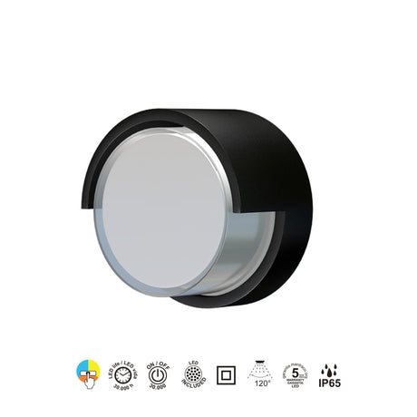 Aplique de exterior Mantra Creek LED 15W CCT IP65 negro 8854 - instalación