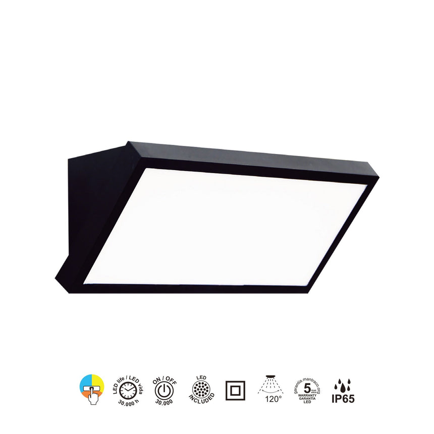 Aplique de exterior Mantra Creek LED 20W CCT IP65 negro 8860 - instalación