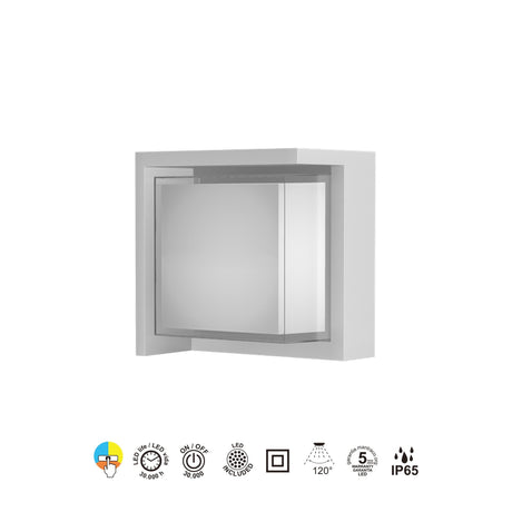 Aplique de exterior Mantra Creek LED 15W IP65 blanco 8864 - instalación