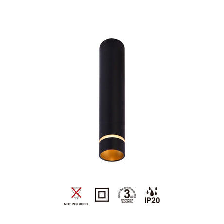 Foco superficie Mantra Split Mini GU10 negro 8881 - instalación