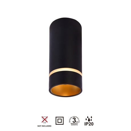 Foco superficie Mantra Split GU10 negro 8885 - instalación