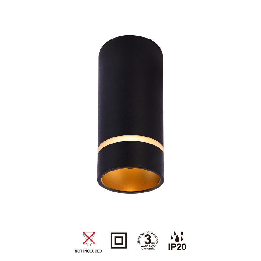 Foco superficie Mantra Split GU10 negro 8885 - instalación