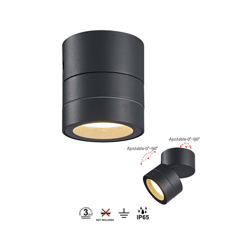 Foco/aplique de exterior Mantra Saler GX53 IP65 gris oscuro 9100 - instalación