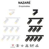 Regleta empotrable Mantra Nazaré Mini GU10 2 luces negro 9177 - detalle