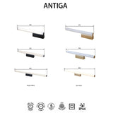 Aplique Mantra Antiga LED 8W 4000K IP44 negro 9253 - detalle